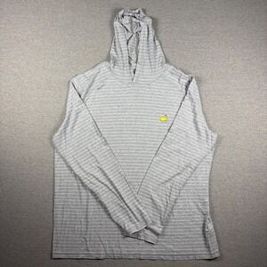 Masters x Tasc Performance XL Gray White Striped Golf Hoodie